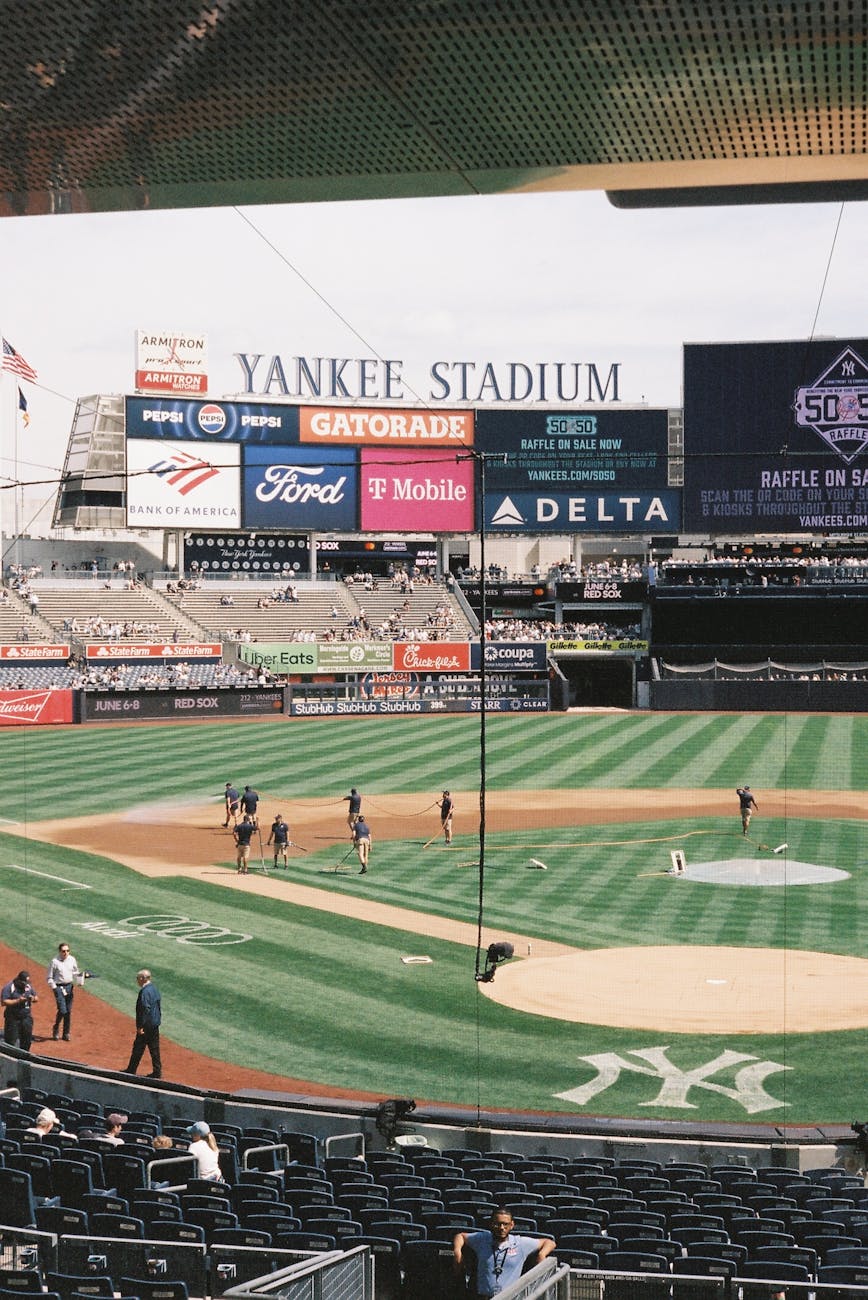 yankee stadium baseball field view daytime
