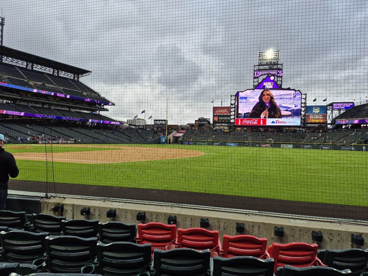 Coors Field before a game between the Texas Rangers and Colorado Rockies, May 18, 2026
