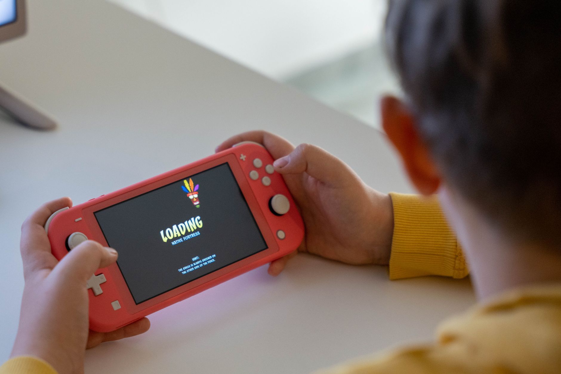 boy playing on switch