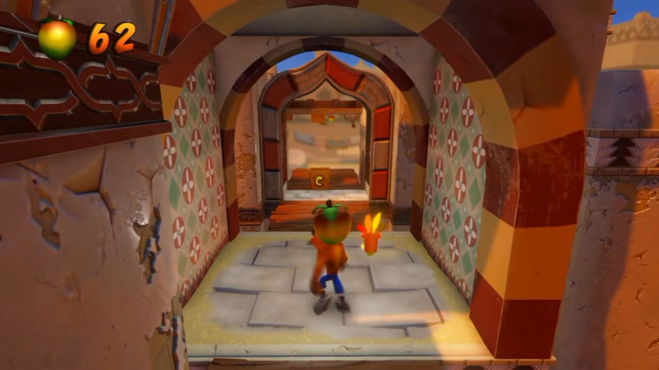 A screenshot of gameplay from Crash Bandicoot: N. Sane Trilogy