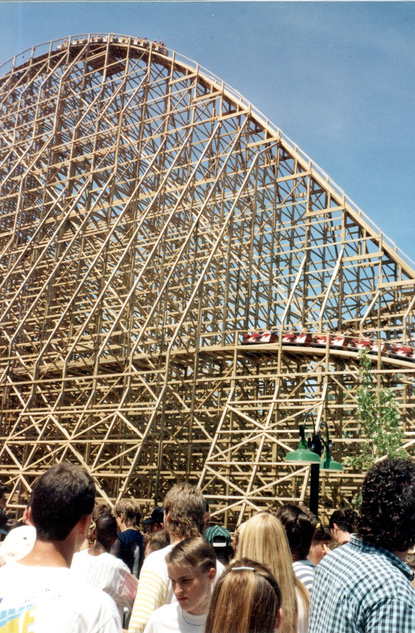 wooden roller coaster at cedar point