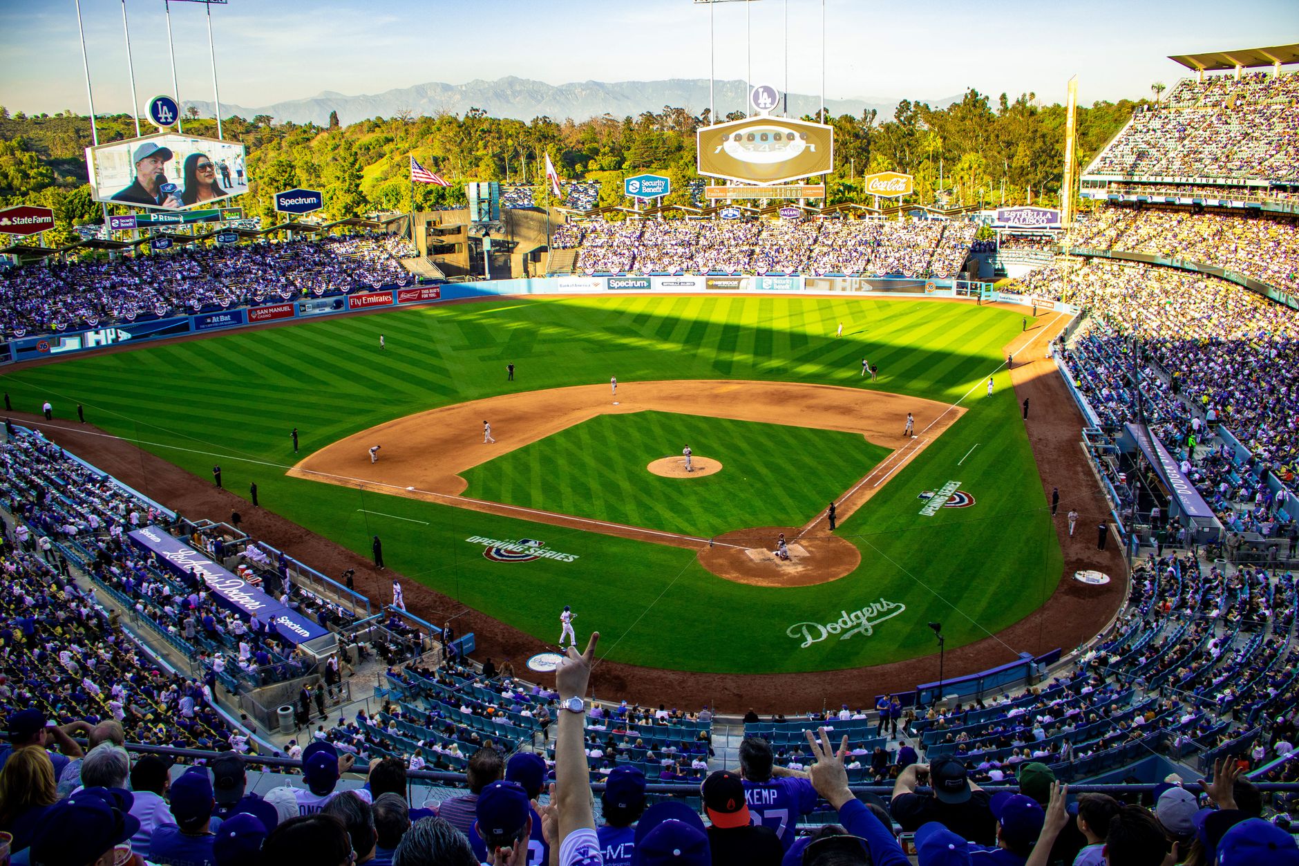 crowd on a baseball stadium