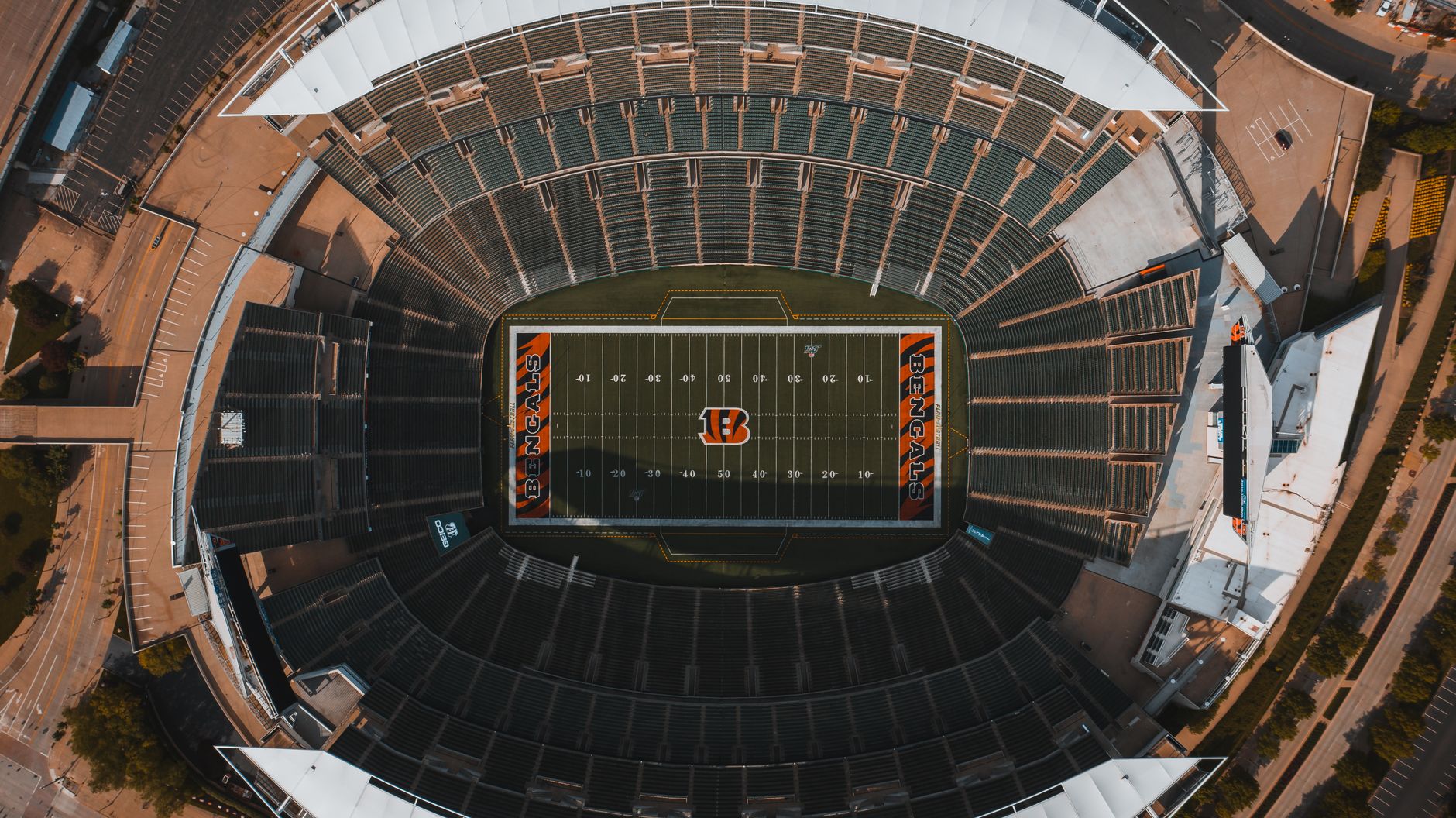 top view of american soccer field